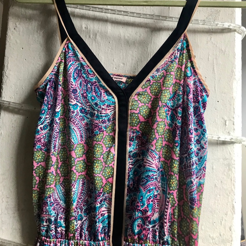 JUICY COUTURE Floral satin Front Slit Dress